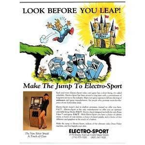 Electro-Sport Video Game Ad Flyer 1983 "The New Silver Streak" Arcade Vintage